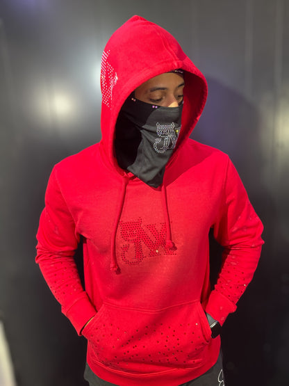 NoghostX “Devil Red Crystal Hoodie” – Edición Limitada