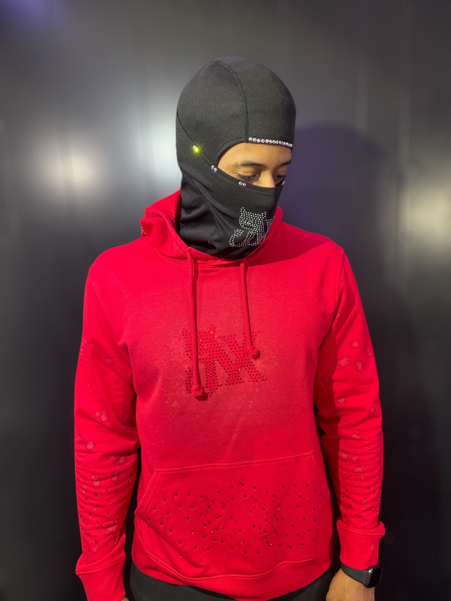 NoghostX “Devil Red Crystal Hoodie” – Edición Limitada