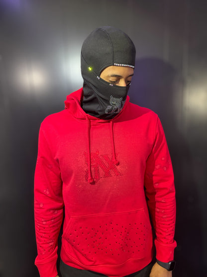 NoghostX “Devil Red Crystal Hoodie” – Edición Limitada
