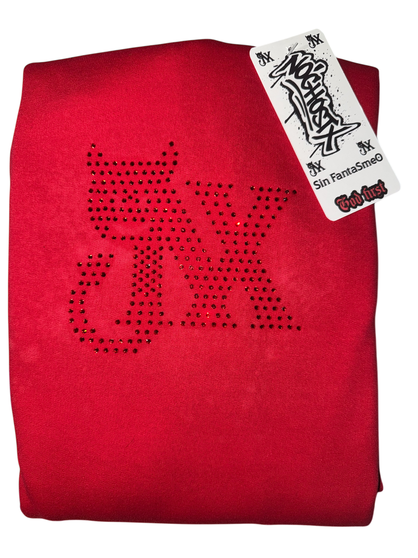 NoghostX “Devil Red Crystal Hoodie” – Edición Limitada