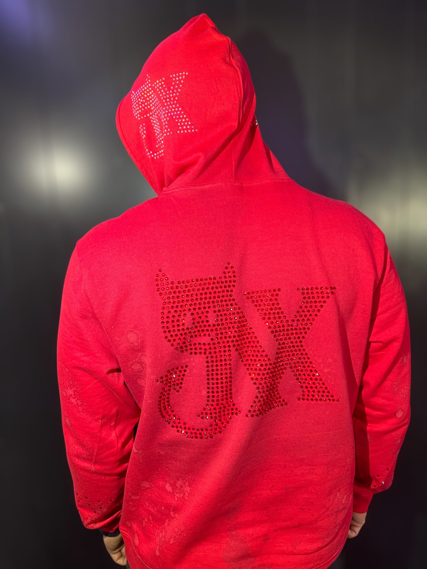 NoghostX “Devil Red Crystal Hoodie” – Edición Limitada