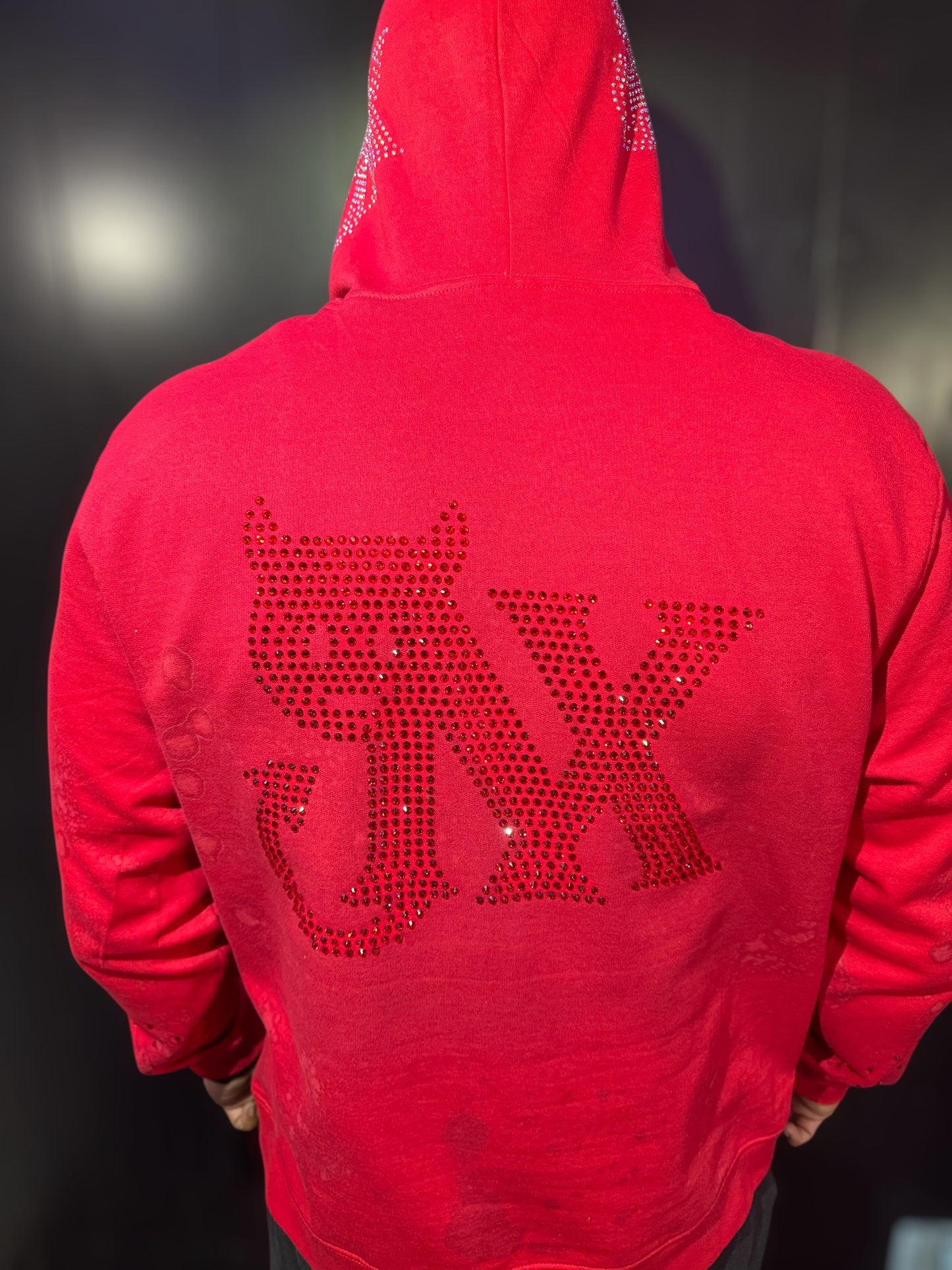 NoghostX “Devil Red Crystal Hoodie” – Edición Limitada