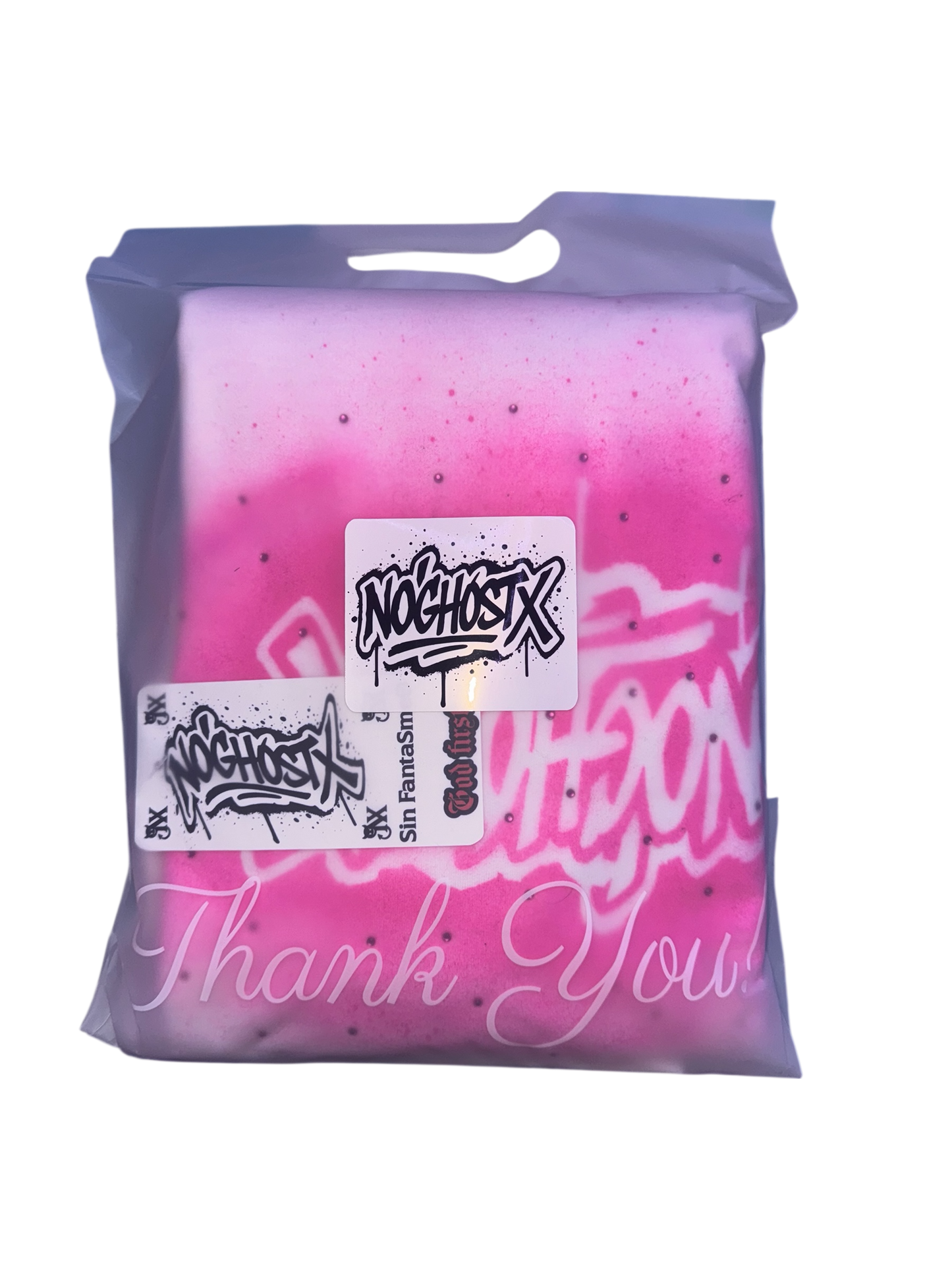 Hoodie NoghostX® — Edición Airbrush Pink Devil (Unisex)